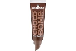 ‎ESSENCE COSMETICS essence CHOCO BOMB shiny lipgloss, Nr. 01, Braun, natürlich, glänzend, strahlend frisch, schimmernd, vegan, ohne Konservierungsstoffe, ohne Parabene, ohne Mikroplastikpartikel, 1er Pack (10ml)