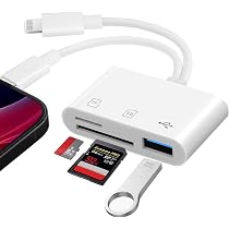 4-in-2 SD-Kartenleser Für IPhone & USB-C – Mit Lightning, USB 3.0, SD/TF-Slot & Ladeanschluss