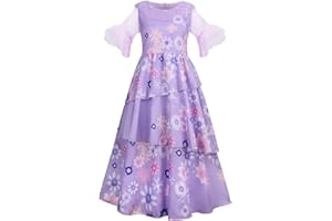 Funhoo Disfraz de Isabela para adultos, regalo de fiesta de cumpleaños para mujer, estampado floral, vestido de primavera y verano, carnaval, Halloween, disfraz de cosplay