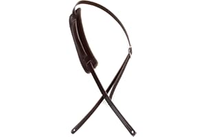 Levy's Leathers M25-DBR - Correa para guitarra de cuero, color marrón