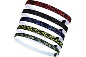 RDNKVB 5pcs Diadema Deportiva Elástica Deporte Cintas de Pelo Mini Headbands Banda Deportiva para Yoga Fitness