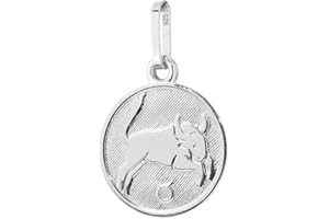 NKlaus Sternzeichen 925 Sterlingsilber Silber Ø 12mm Ketten Anhänger Horoskop