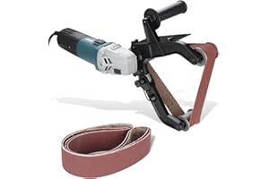 SWANEW Lijadora de banda de tubo, 1300 W, 760 mm, con 3 granos 80/100/120 para lijar y pulir, máquina satinada, lijadora de dedos, lijadora de banda de tubos, máquina de satinado, lijadora eléctrica