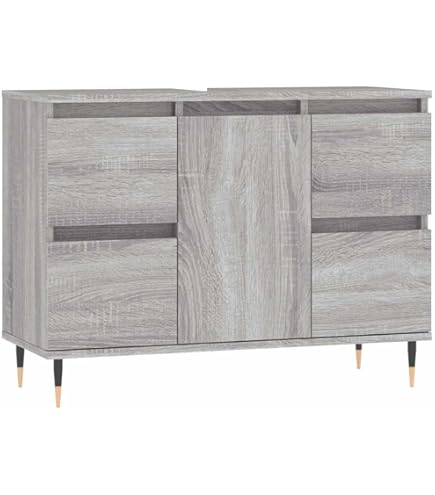 vidaXL Wastafelkast 100x38,5x45 cm bewerkt hout artisanaal vidaXL Wastafelkast 100x38,5x45 cm bewerkt hout artisanaal