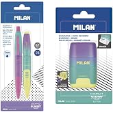 MILAN Blister Pack of 1 Ballpoint Pen + 1 Compact Sunset Mechanical Pencil &amp; Blister Compact Sunset Turquoise &ndash; Yellow