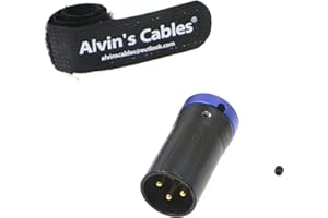 ALVIN'S CABLES Low-Profile Conector Macho XLR de 3-Pines Enchufe Original para Dispositivos de Audio |Alvin’s Cables| Azul