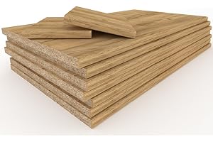 Euro Style Spanplatte nach Maß, maßgefertigt Arbeitstischplatte, Einlegeboden Regalboden Holzboden, Wunschmaß, 18mm, 7 Farben (Eiche Artisan, 50x50)