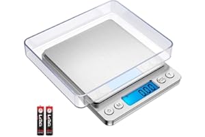 electromax Premium Digital Scales 0.01g - 500g, Kitchen Digital Weighing Scales, Pocket Scales for Gold, Jewellery, Food, Coffee, Herbs, Powder with Back-lit LCD Display