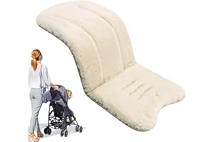 Anulely Baby Pushchair Seat Liners 78 X 35cm Faux Sheepskin Pram Liner Stroller Cushion Breathable Baby Stroller Seat Pad Liners For Most Baby Strollers, Newborn Car Seat, Baby Carrier