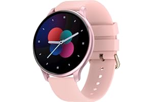 findtime Smartwatch Damen Fitnessuhr Telefonieren mit Lautsprecher Telefonfunktion Digital Armbanduhr Fitness Tracker Smart Watch Uhren Blutdruck Schrittzähler Damenuhr Sportuhr Rosegold Rosa