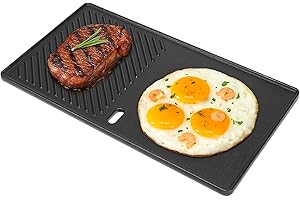 Plancha para barbacoa Denmay 13191 para 2 quemadores Landmann EMAILLEE Triton, plancha de hierro fundido para asar a gas, huevo, carne, freír, plancha para barbacoa