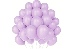 WAREHOUSE WARHOUSE Globos Morados Globos Púrpura 12'' - 50 Piezas | Guirnalda de Globos para Cumpleaños,Graduaciones, Fiesta, Boda, Bautismo y Más - Decoración Festiva.