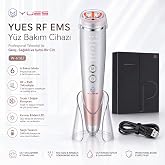 YUES W-618J 6 Modlu RF EMS Y&uuml;z Bakım Cihazı, Kırmızı/Mavi LED, Sıcak-Soğuk Kompres, Titreşimli Şarjlı Cilt Masaj Aleti, Stand