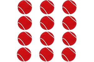 REDANT Cricket Tennis Ball for Practice & Training Standard Size Durable Rubber Material Ideal for Indoor & Outdoor Play (RED Pack of 12 D)