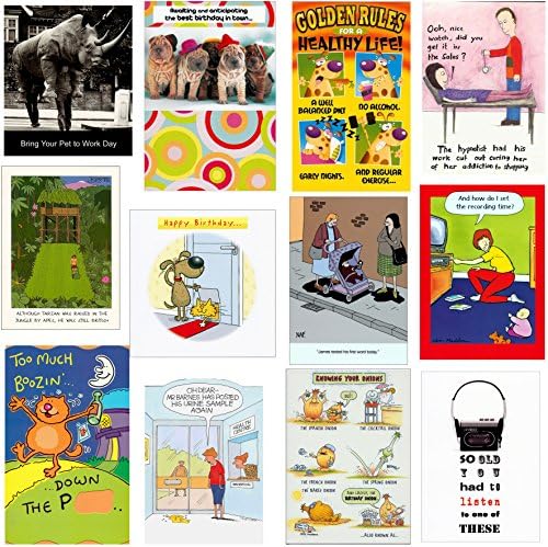 12 Funny Humour Birthday &amp; Greeting Cards