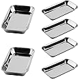 ZEONHAK 6 PCS Small Medical Tray, 22.5x11.5cm Rectangular Surgical Tray, Metal Instrument Tray for Lab Intrument Supplies Tools