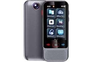 Bisofice Smart Language Translator Device, Real-time Voice & Photo Text Translator, Support 137 Languages and BT Connection, WIFI Online/Offline Translation, for Business, Learning & Travel