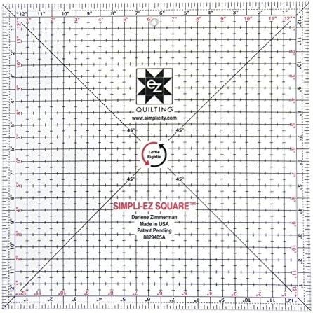 Leftie Rightie 12.5" Sqaure Acrylic Quilting Template