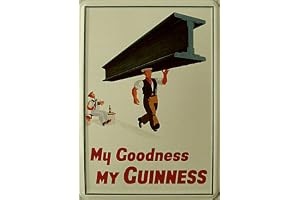 Guinness Stålhållare plåtvykort, 10 x 14,5 cm