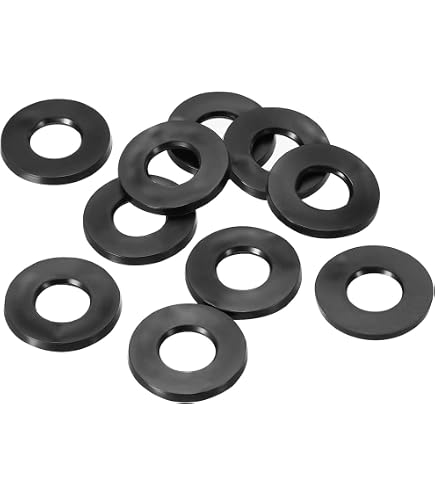 20 Rondelle Piatte In Gomma Uxcell - Foro 31mm X 45mm Esterno X 3.6mm Spessore