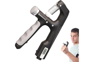 Genevieve Handtrainer Unterarmtrainer Fingertrainer mit Zählfunktion 10-100 kg Verstellbarer Grip Griffkraft Trainer Finger Trainingsgerät Fingerstrecker für Fitness Krafttraining Therapie