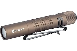 OLIGHT I3T EOS Mini Torcia Portachiavi Con Clip LED Portatile Alta Potenza Impermeabile IPX8 Batteria AAA Inclusa (Deserto)