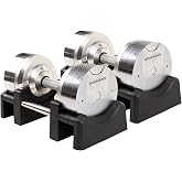 BRAINGAIN Mancuernas Ajustables Set 23,5kg/32,5kg/41,5kg &ndash; Ahora con mango Gen 4 de 34mm &ndash; Cambia de peso en 1 seg &ndash; Equipo d