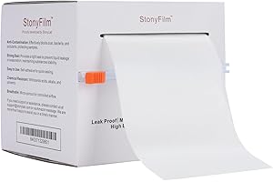 stonylab Pellicola Sigillante per Laboratorio, 10 cm x 38 m, Flessibile e Estensibile (Oltre 500%), Auto-Adesiva per Contenitori da Laboratorio, Previene Perdite ed Evaporazione