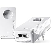 devolo Magic 1 WiFi Starter Kit, WLAN Powerline Adapter, bis zu 1.200 Mbit/s, Mesh WLAN Steckdose, 2x LAN Anschluss, dLAN 2.0