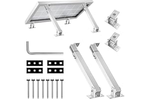 JUYLTOOL Solarmodul Halterung Balkonkraftwerk 15°-30° Individuell Verstellbar Solarpanel Halterung 39-70CM,Befestigung Solarmodul für Flachdach, Wand, Boot, Wohnmobil,PV Modul Halterung (1 Paar)