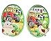 Produktbild 2 tlg. Set ovaler Flicken / Bügelbild - Traktor Bauernhof - 7,5 cm * 10 cm - oval - Bügelbilder - Aufnäher zum Bügeln und Aufnähen / Applikation für Jungen Kinder Autos