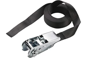 Master Lock 3223EURDAT Certified Ratchet Strap, Black, 2,5m x 25mm Strap
