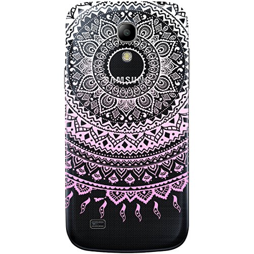 Samsung Galaxy S4 Mini Hülle VertTek 3 in 1 Weich Silikon Transparent Handyhülle Durchsichtig Schutzhülle Case Ultradünnen Leichtgewichtt Edui Elegant Malerei Muster Handy Tasche Abdeckung Clear Protective Shell Cover ( Rosa Mandala + Schwarz Mädchen + Blau Dreamcatcher ) - 4