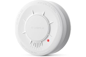 LIORQUE Rilevatore di Fumo, Sensore da 10 Anni, Batteria Sostituibile da 5 Anni, Pulsante di Prova/Silenzio, 85 DB, Allarme Antincendio Certificato EN14604, Bianco