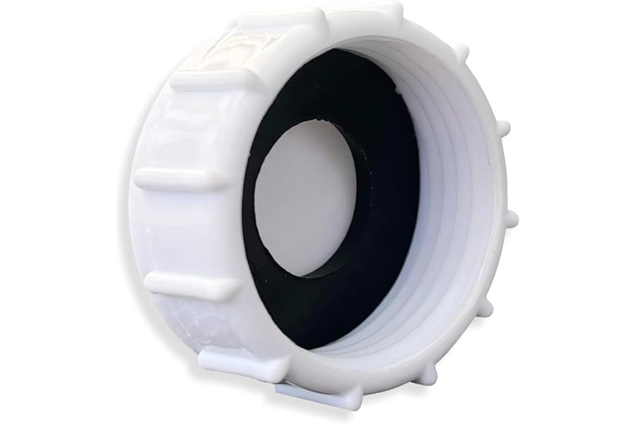 PlumbEZ Universal Appliance Blanking Cap & Sink Trap Blanking Cap, Easy to Fit - 32mm/1.25'' White Appliance Trap Blanking Cap & Washer