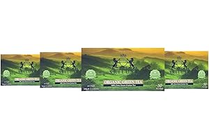 SRILUXE 100% Pure Organic Loose Leaf Green Tea | Green Tea Leaves | Natural Tea High in Antioxidan | (Organic Green Teabags, Multi Pack of 4 x 50 Teabags)
