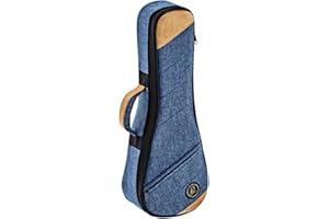 Ortega Guitars Ukulele Soft Case - Tasche für Soprano Ukulele - Höhe 55 cm - Breite 19 cm - Baumwolle / Leinen, Blau (OSOCAUK-SO-OC)