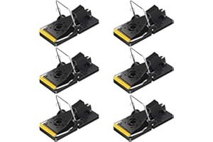 Trisiki Mouse Trap, 6 Pack Heavy Duty Reusable Snap Traps that Kill Instantly, High Sensitive Mice Catcher UK, Safe and Effective Rodent Trap for Indoors and Outdoors, Easy Set-up & Clean