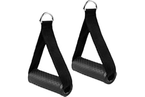 Towviy 2PCS Poignée de Résistance, Poignée de Tirage Musculation Accessoire pour Machine Smith Bande de Résistance Multi Station pour Bande de Résistance Gym Yoga