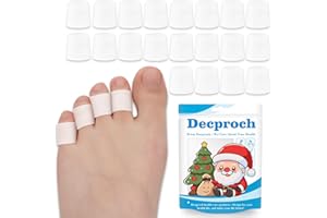 Decproch Zehenschutz Kleiner Zeh, 20 Stück Zehenschutz, Anti-Reibungs Silikon, Zehenkappen, Zehenschoner, Verhindert Blasen und Reibung, Damen und Herren