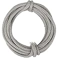 Rayher I-Cord with Wire Core, Craft Wire with Knitted Fabric Cover for Crafting, Iron Wire, light grey, length 3m, diameter 5mm, 55937264