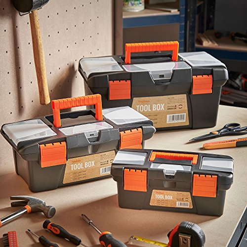 VonHaus 3 teiliges Kunststoff Werkzeugkisten Werkzeugkasten Werkzeugkoffer Set - 2