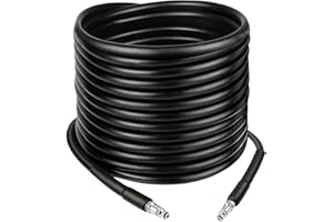 PANTHEM 15m / 49Ft High Pressure Jet Washer Hose Extension Cleaning Pipe Fittings with Quick Connector 15 metre Garden Pipe Replacement for Bosch EasyAquatak 110/120, UniversalAquatak AQT Series (15m)