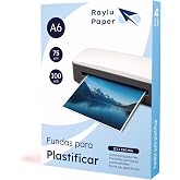 Raylu Paper&reg; - Pack of 100 Laminating Pouches Transparent Gloss Laminating Laminating Laminating Pouches Laminator Pouches Pl