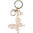 ELECDON Butterfly Keychain, Cute Key Chains,Butterfly Gift,Crystal Bling Diamond keychain,Butterfly Accessories for Women Car Keys