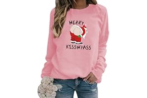 HAXNOHEY Christmas Jumpers Women Womens Christmas Jumper Ladies Xmas Jumpers for Women Ugly Xmas Jumper Sweatshirt Funny Personalised Cute Rude Santa Novelty Merry Christmas Jumper Jumpers Women Plus Size