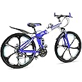 HYDRAM B.M.W Foldable Mountain Bicycle for Unisex, 21 Speed Gear Dual Disc Break High Carbon Steel Frame with 26 Inch 6 Spokes Wheel Cycle | Ideal for Unisex Adults