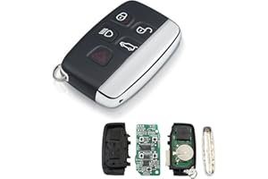 Heart Horse 5 Buttons Remote Key Fob Replacement for Land R0ver Discovery Freelander Range Rover Evoque Sport LR4, 433MHz Car Key Fob Case Shell with Chip Evoque Remote Key Case, Freelander Key Fob