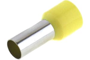 50 stycken SeKi trådhylsor gul 25 mm² isolerade kabeländhylsor; industriell kvalitet
