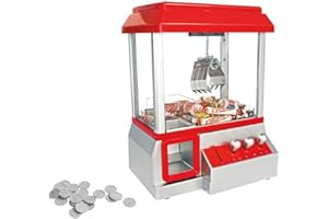 Dhouse Candy Grabber Süßigkeitenautomat Machine Dispenser Machine Spiel Candy Clip und Dispenser Grab Hand Slot Machine Rot